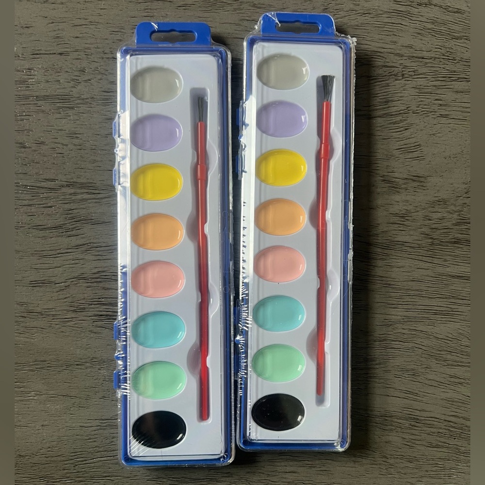 Colorful Watercolor Paint Set with Brush